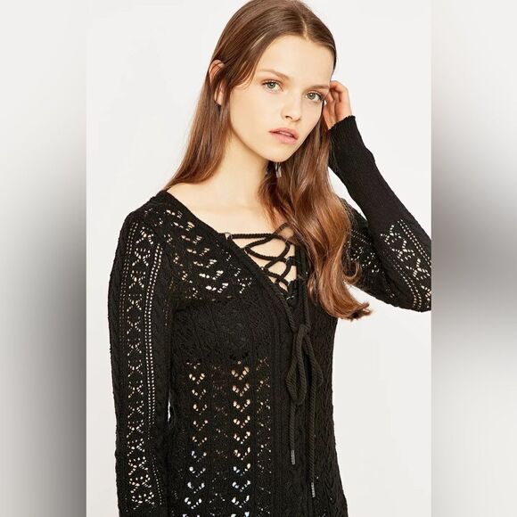 Free People Cross Ties Ginger Jumper Sweater - Picture 5 of 15